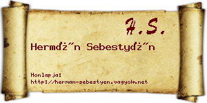 Hermán Sebestyén névjegykártya